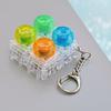 Portable Click Fidget Bag Charm Transparent Rainbow Keychain Stress Relief Toy Holiday Present