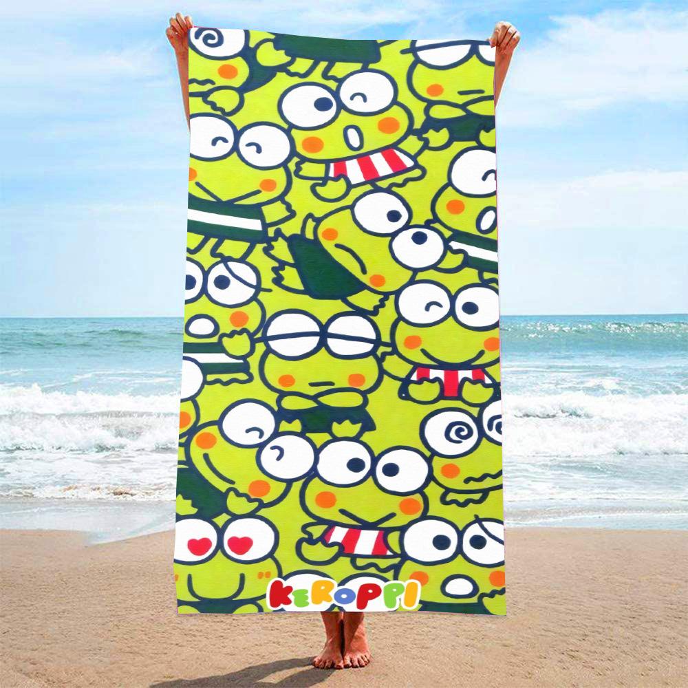 Seaside Children'S Cartoon Beach Towel Quick-Drying Microfiber Absorbent Square Bath Towel, Printable