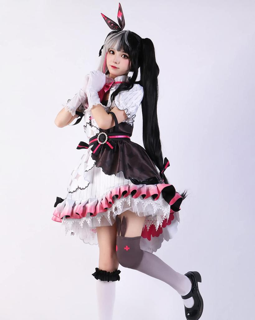 [Milky Time] Nijisanji Yami Rena Cosplay Halloween VTuber Virtual Idol (Costume, M)