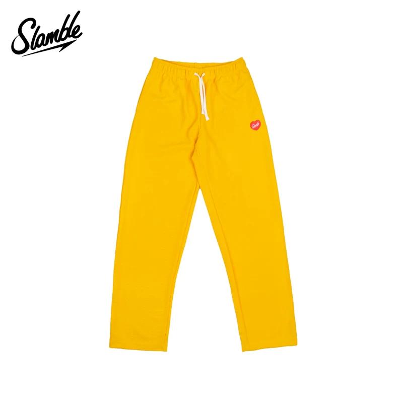 Slamble Girls Waffle Knit Pants, Loose Straight-Leg Sports Casual Long Pants, Versatile Autumn New Style XL