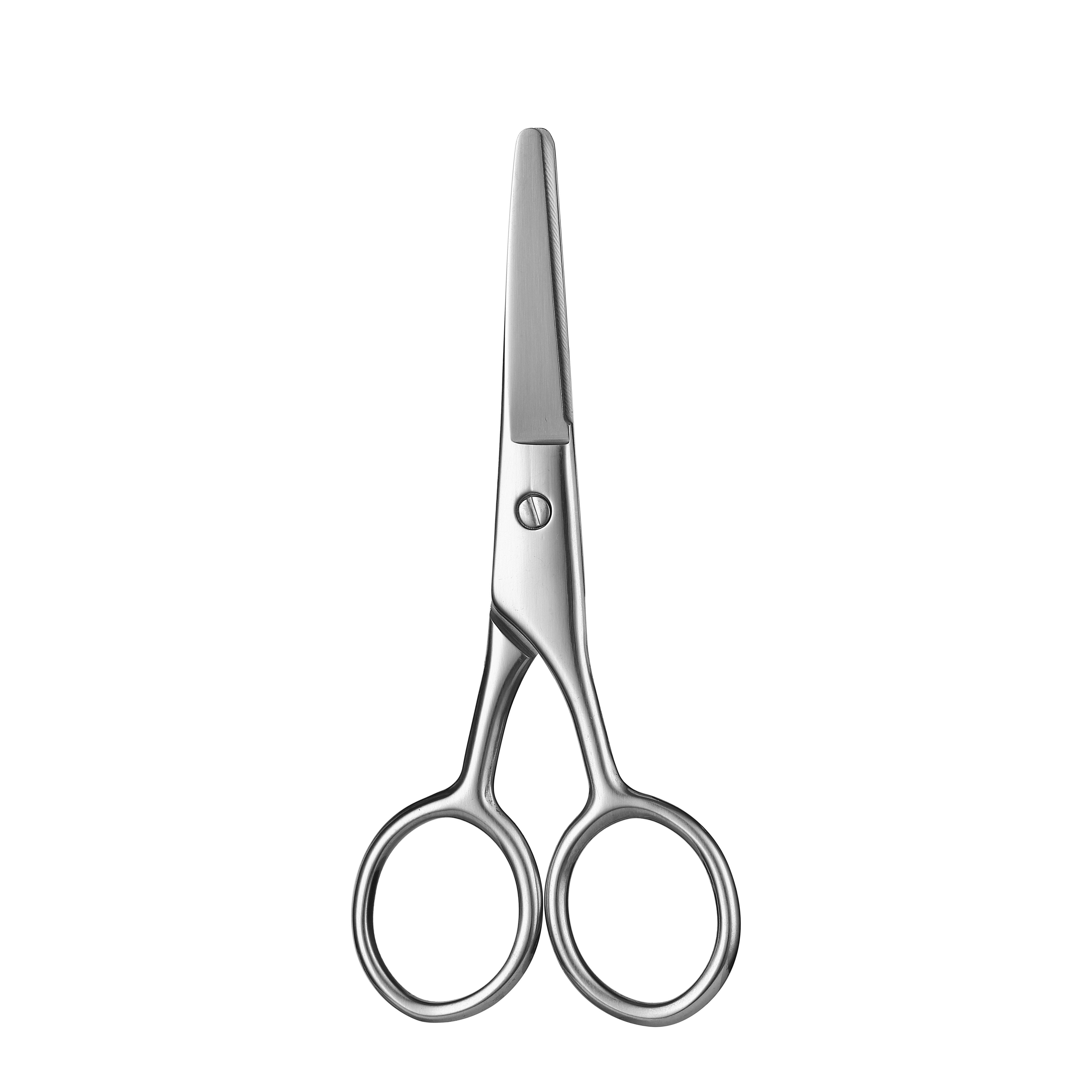 

Безопасные ножницы с круглыми концами для бороды, бровей, волос в носу, стрижки волос, инструмент для ухода за красотой и макияжем для мужчин и женщин