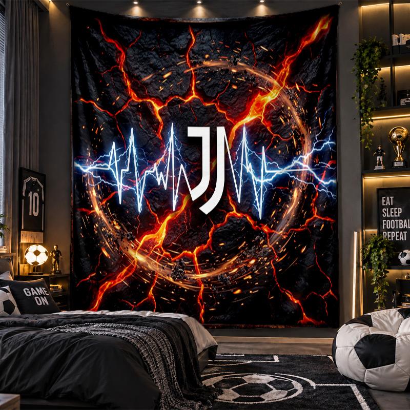 Arazzo da Appendere a Parete Tessuto Stampato Juventus FC per Soggiorno Camera da Letto Decorazione per la Casa