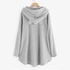 Women Fleece Embroidery Cat Ear Plus Size Hoodie Pocket Top Sweater Blouse
