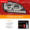 Für BMW 6er F06 F12 F13 M6 GT G32 2 Stück Autoscheinwerfer Tönung Schwarz Schutzfolie Vinyl Transparent TPU Aufkleber Zubehör