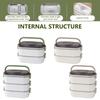 Office Ready Stainless Steel Lunch Box Large Capacity Lunch Container Set with Accessories for Work and School Meals