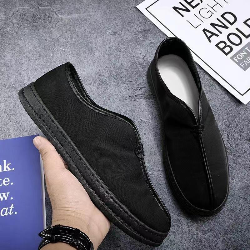 

2025 Summer New Men s Low Cut Casual Shoes Sports Shoes Men s Wear Resistant Versatile Breathable Loafer Casual Sneakers 44 чёрный