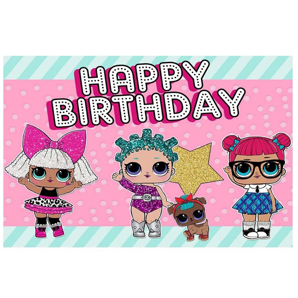 lol Surprise Doll theme Shower Hot Activity Backdrop Cloth Children Birth Date Po Background Designed For Celebration Decoration Boys Backdrops