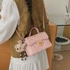 Pu Chain Strap Square Bag With Zipper Pocket For Daily Wear
