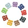 4mm Double Hole Sportswear Accessories Apparel Shoelace Buckle Stopper Cord Lock Bean Toggle Clip