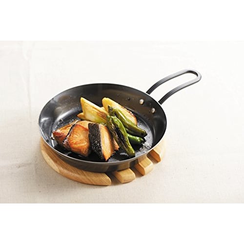 PEARL METAL One-Handed Grill Pan, 20cm, with Lid, Recipe Included, Induction Compatible, Iron, Easy Cooking, Made In Japan, HB-1603
