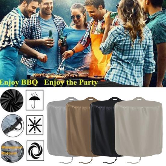 Oxford Cloth Firepit Cover Heavy Duty Waterproof UV Resistant Dust Rain Snow Leaf Protection