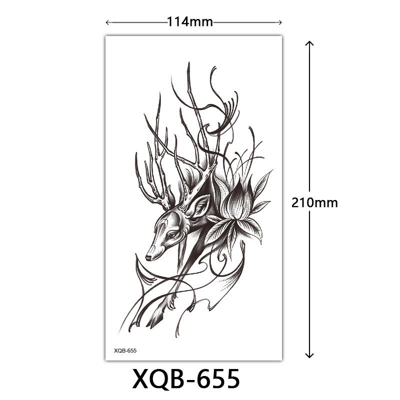 Small Full Arm Tattoo Sticker, Flower Letters, Plain Flower Tattoo Sticker Tattoo