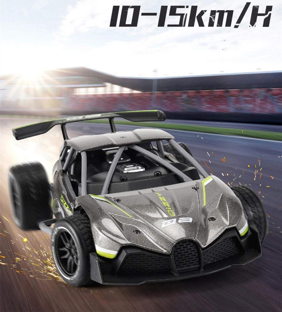 RC Car, Electric Racing Car, Off-Road Drifting, High Speed, High Stability, Alloy Shell, Shock Resistant (Gray)