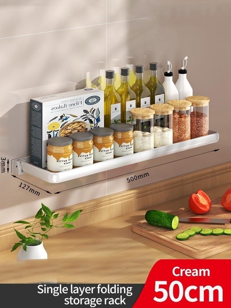 Folding Kitchen Spice Storage Knives Holder Knife Stand Spice Rack Organizer Knives Spoon and Chopsticks Rest Hanging Organizers