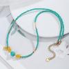 Bohemian Yellow Agate & Turquoise Abacus Bead Clavicle Necklace