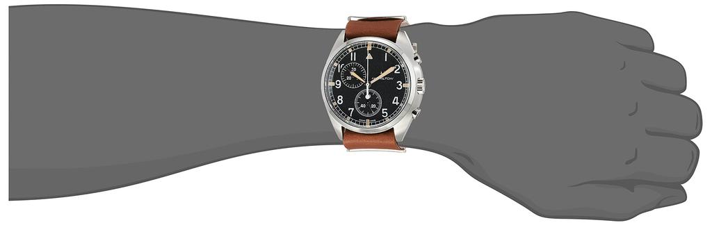 HAMILTON Khaki Pilot Chrono Quartz Watch, H76522531, Men's, Officially Guaranteed [Imported]