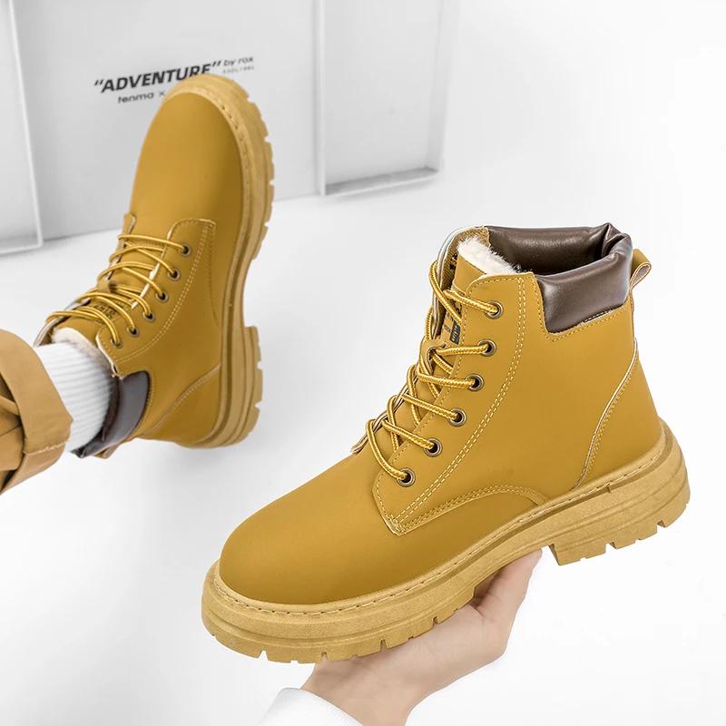 High Boots Men Casual Sneakers Work Shoes Mens Ankle Boots Leather Booties Man Brown Boot Dress Booty Man Free Delivery Shoes