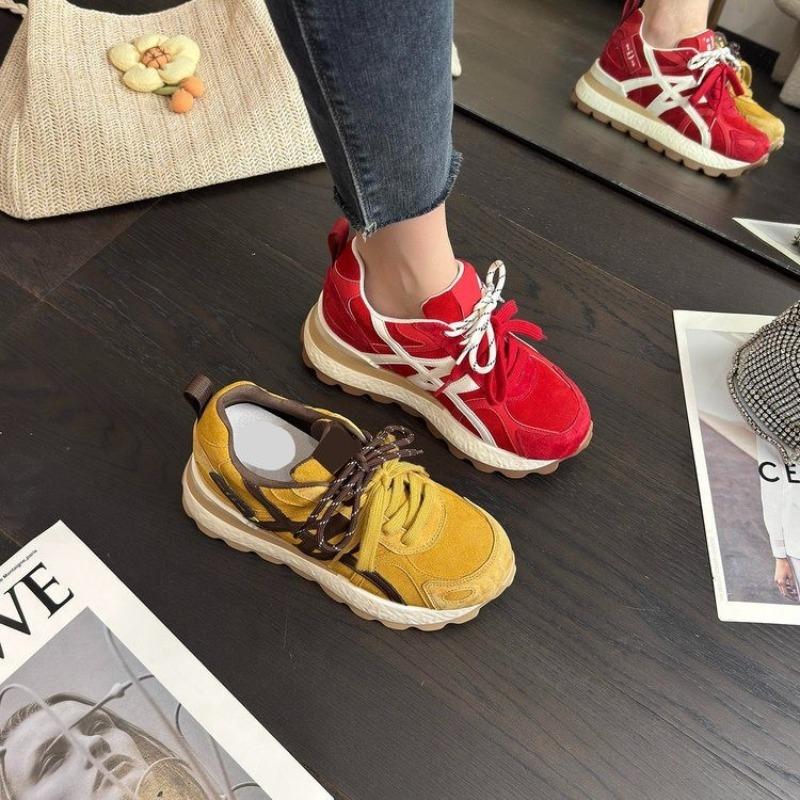 Women's autumn new muffin sole small women's shoes casual versatile transport dad shoes