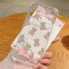 Cartoon Bear Pattern Phone Case For iPhone 17e 17 16 15 Pro Max 14 13 Pro 16 Shockproof Clear Soft Card Slot Pocket Back Cover