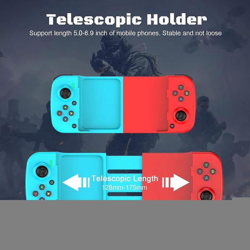 D3 Stretch Game Controller Joystick Bluetooth-Compatible5.0 for PUBG(Blue Red)