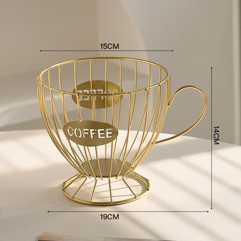 Nordic Light Luxury Snack and Coffee Capsule Organizer Display Rack