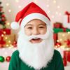 Fake Beard Plush Xmas Cap Long Plush Festive Party Cap Christmas Santa Hat  Stage Performance