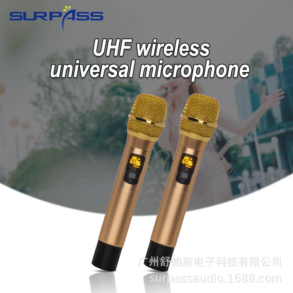 

All-Metal UHF Wireless Microphone System: One-to-Two for Home Karaoke & Outdoor Audio Handheld Microphone*1 чорний