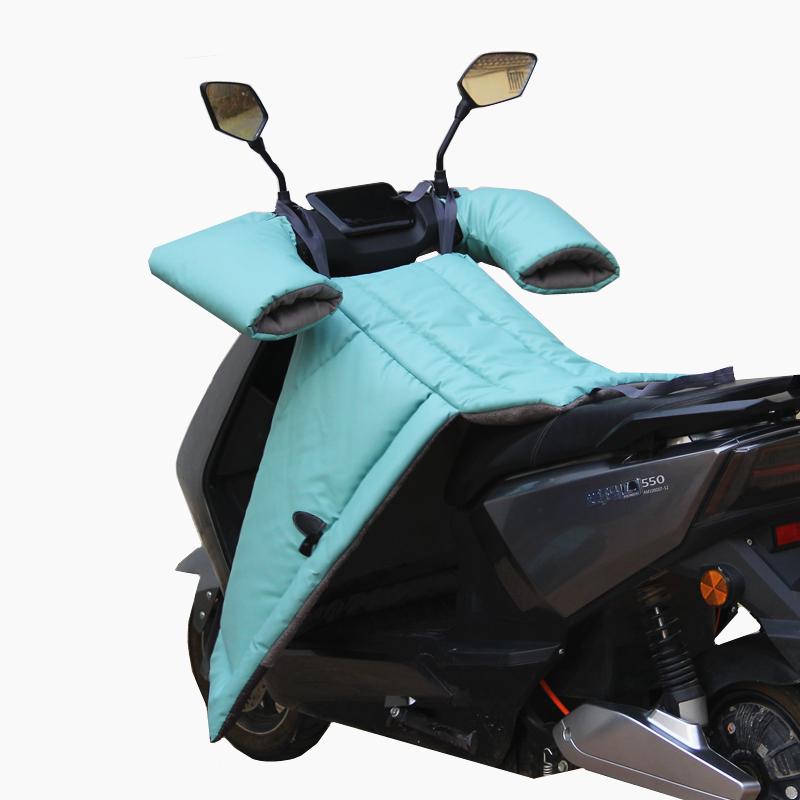 Windproof Plush Winter Cover for Electric Scooters & Motorcycles - Universal, All-Season, Two-Piece