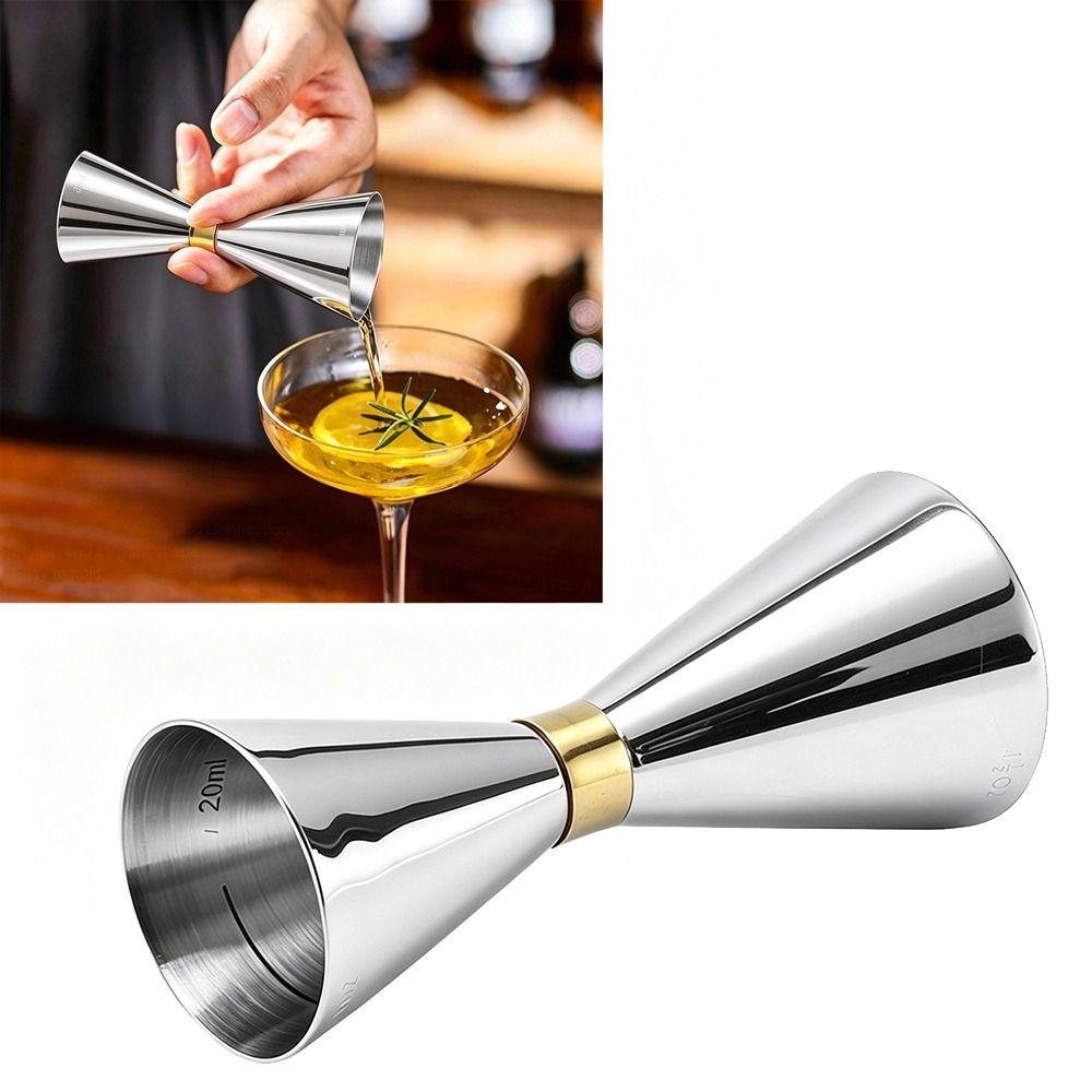 Two-Ended Cocktail Jigger With Measurement Markings Dual Spirit Measure Cup Kitchen