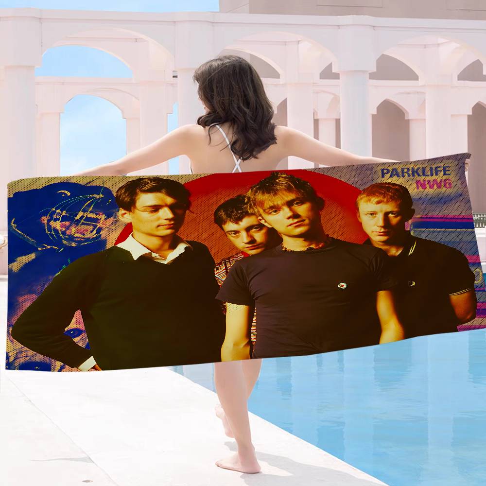 Pop Band Blur Microfiber Blanket Quick Drying Beach Towels Oversized Printing Super Absorbent Pool Towel Blanket