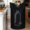 Large Capacity Empty Bottle Storage Basket With Aluminum Handle 82L Wastewater Bottle Collector Bag Folding Recycling Bin