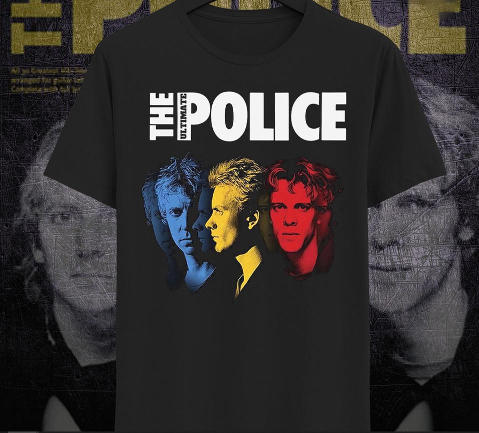 Rare The Police Band Member Short Sleeve Black All Size Unisex T-Shirt