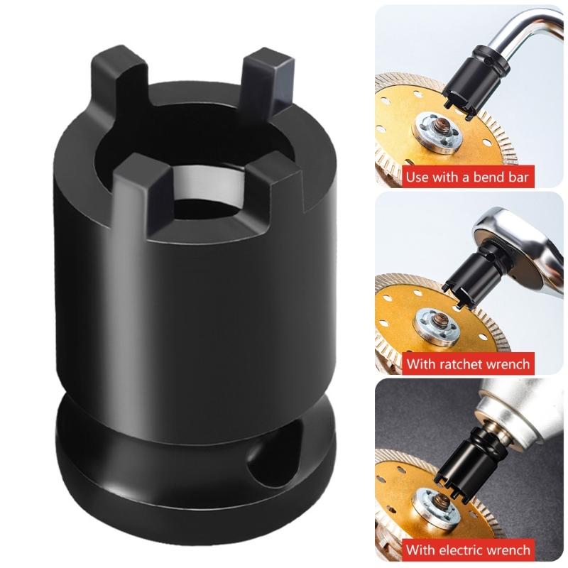 2pcs Angle Grinder Wrench Attachment 1/2Inch Socket Adapter 4Pin Driver Spanner for Cordlessly Impact Tool Removal Tool