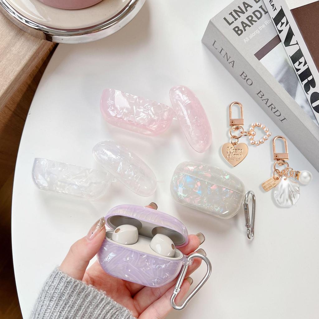 Hülle Kopfhörerhülle Kopfhörerhülle Niedlich Karabinerband Glitzer Stilvoll Niedlich WF-1000XM5 (Rosa)