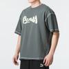 Puma Letter Print Outdoor Sports Breathable Casual Round Neck Short Sleeve T-Shirt Unisex Tops Gray-Green 626857-80