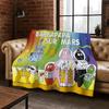 Cartoon Les Barbapapa Barbamama Family 3D Flannel Blanket,Warm and Cozy Soft Throw Blanket for Home Bedroom Bed Sofa Cover Kids