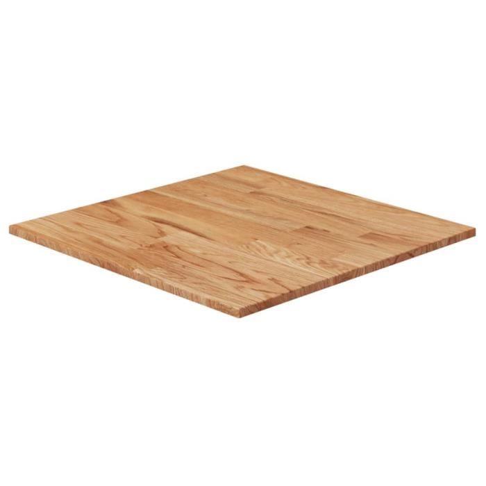 343002 vidaXL Dessus de table carré Marron clair60x60x1,5cm Bois chêne traité