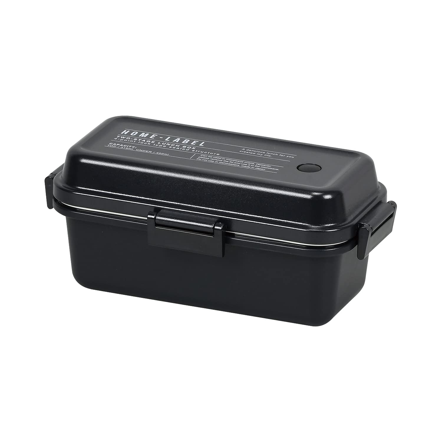 

Коробка для ланча Pearl Metal Bento Box Rectangle L Size Black Made in Japan Home Label II D-6721
