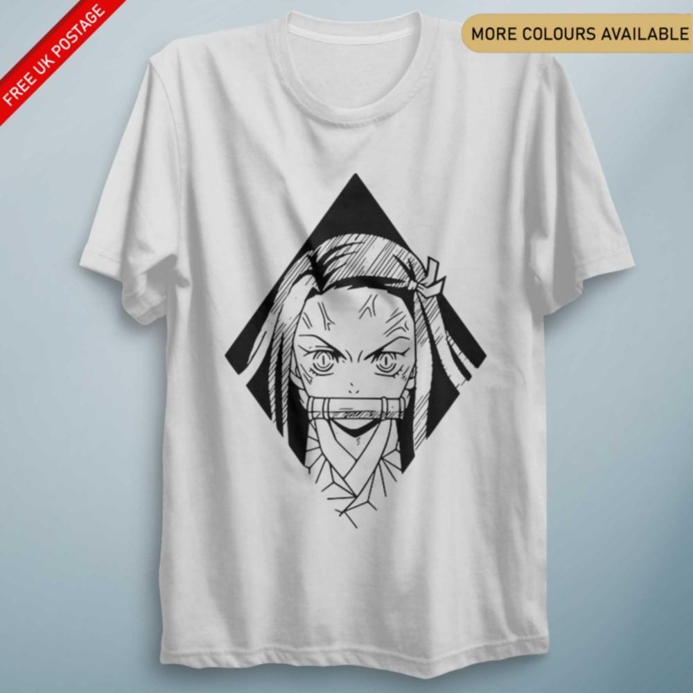 Demon Shirt Anime Shirt Sketch Anime Gift Nezuko T Shirt Funny Anime Merch Tee S