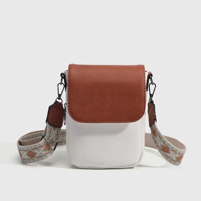 

ot-selling bag women s blue vertical small square bag ethnic style wide shoulder strap crossbody small bag mobile phone bag women