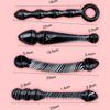 Black Crystal Glass Toys Dildo Anal Plug Gay Sex Toys Double Anal Beads For Men/Women Vaginal Anal Dilation Butt Plug