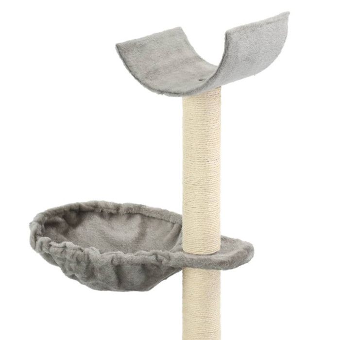 VidaXL Arbre à chat avec griffoirs en sisal 105 cm Gris