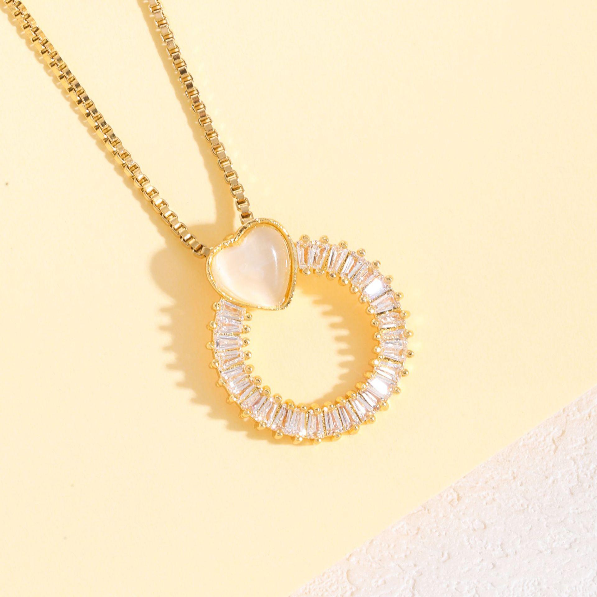 

Ожерелье Love Opal, женское, легкое, роскошное, высококачественное, универсальное, с циркониевыми круглыми серьгами, комплект ожерелья