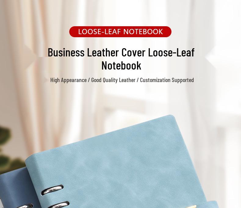 Customizable Simple Business Loose-Leaf Notebook Binder with Printable Logo