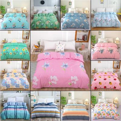 Set Full Cotton Reversible Bedding Modern Cozy Grid Duvet Cover Cartoon Floral Duvet Cover Queen King Size Without Pillowcases
