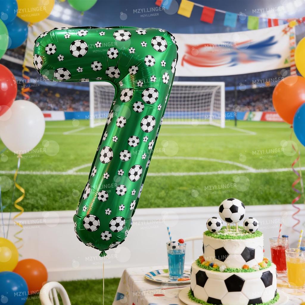 40inch Football Print Digital Balloon Football Print Birthday Party Decoration Competition Venue Layout Digital Balloon0-9