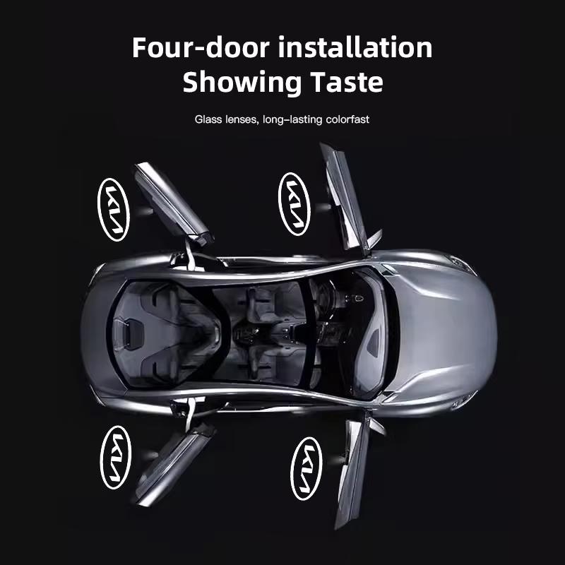 Car Door Welcome Light HD Wireless Projector Lamps Accessories For KIA Rio 4 Ev3 Ev6 Niro Stonic Sportage GT-Line Ceed Picanto Gbnkr30