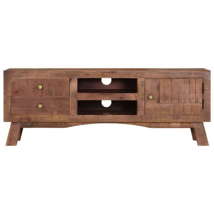 VidaXL Meuble TV 110x30x40 cm Bois de manguier brut