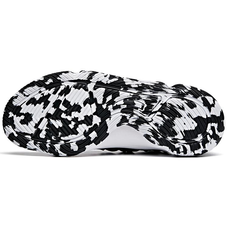 Anta Light Cavalry 5 Versatile Cushioning Slip Resistant Abrasion Resistant Low top Basketball Shoes Men's Black White 112021608-5