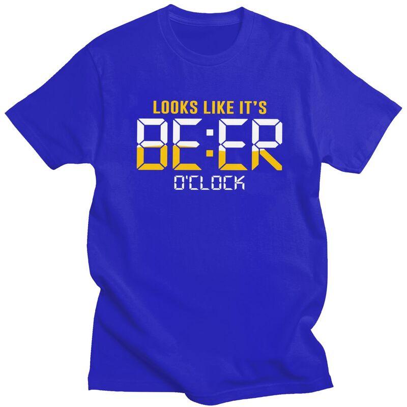 Custom Looks Like Its Beer Oclock T Shirt for Men Pure Cotton Tshirt Leisure Tees Tshirts Slim Fit